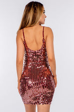 Sleeveless Scoop Neck Big Sequins Mini Dress