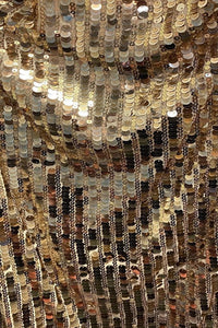 Sleeveless Scoop Neck Big Sequins Mini Dress