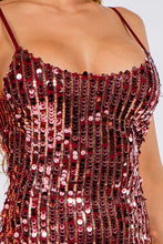 Sleeveless Scoop Neck Big Sequins Mini Dress