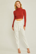 Ivory Woven Solid Formal Long Pants