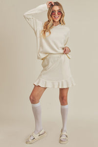 White Casual Long Sleeve Suit