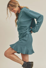 Teal Casual Long Sleeve Suit