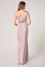 Mauve Prestige One Shoulder Asymmetrical Maxi Dress