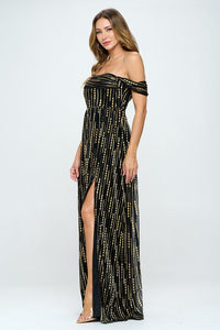 Black/Gold Formal Dresses
