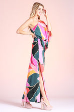 Pink SLouchy One Shoulder Maxi Dress