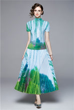 Green Multi Sexy Maxi Dress 2pc Set