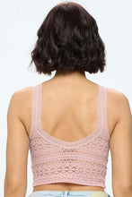 Pink Padded Lace Longline Bralette