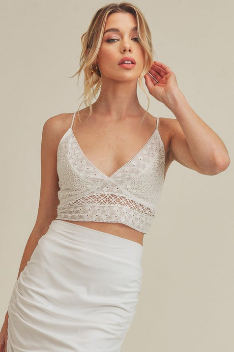 White Lace Design Bralette