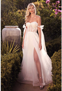 Off White Off Shoulder Lace Bridal Wedding Dress
