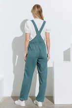 Jade Textured Knit Overalls With Self Tie At Waist