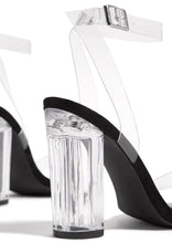 Clear Heel Party Black High Heels