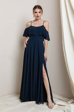Dark Blue Blouson-style Class Bridesmaid Dress