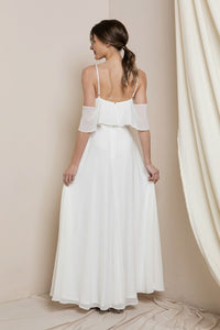 Ivory Blouson-style Class Bridesmaid Dress