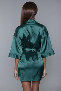 Forest Green Getting Ready Robe Rose Pink