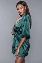 Forest Green Getting Ready Robe Rose Pink