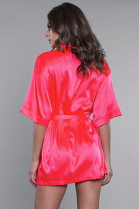 Hot Pink Getting Ready Robe Rose Pink