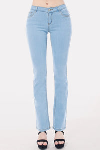 Ltdenim Mid Rise Slim Bootcut Jean
