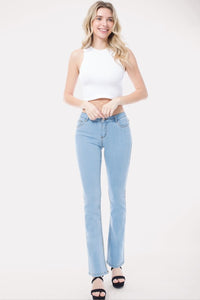 Ltdenim Mid Rise Slim Bootcut Jean
