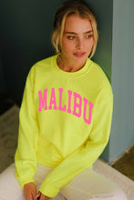 Neon Yellow Malibu Graphic Sweatshirt
