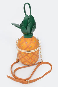 Orange Studded Pineapple Fun Clutch