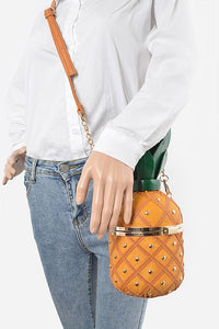 Orange Studded Pineapple Fun Clutch
