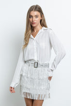 White Button-up Blouse In A Semi-sheer Fabric