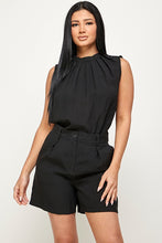 Black Sleeveless Top And Shorts