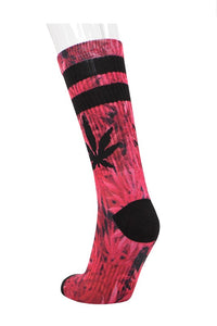 Red Marijuana Leaf Socks（12pairs）