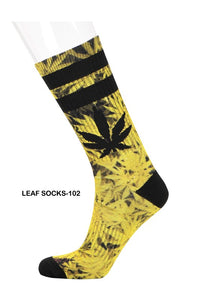 Yellow Marijuana Leaf Socks（12pairs）