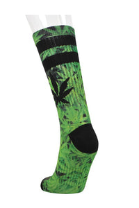 Green Marijuana Leaf Socks（12pairs）