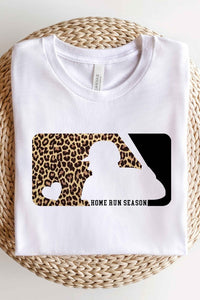 White Baseball Home Run Graphic T-shirt