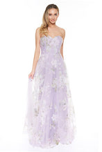 Light purple Bestseller Organza Floral Gown