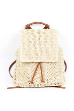 Straw Woven Straw Backpack