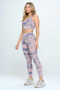 Purple Blue Yoga Set Activewear Set