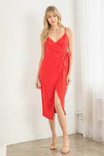 Textured Solid Wrap Dress