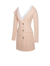 Rafa Blush Off Shoulder Crepe Blazer Dress
