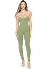 Olive Green Sweetheart Neck Jumpsuit