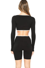 Black/White Mini Snatched Cut Out Long Sleeve Jumpsuits