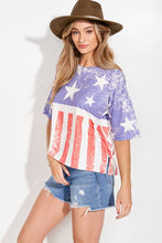 American flag side slit top