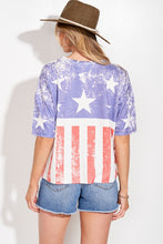 American flag side slit top