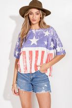 American flag side slit top