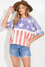 American flag side slit top