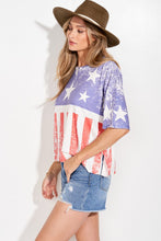 American flag side slit top
