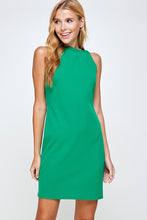Green Solid Shift Dress