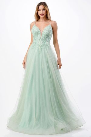 Mint Sling Tulle Evening Dress Long Skirt