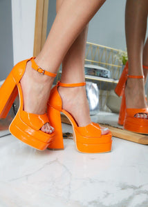 Orange Fashion High Heels
