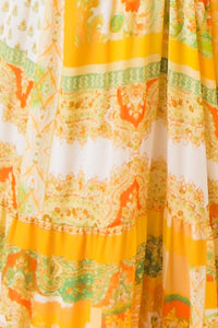 Ivory Yellow Print Maxi Dress