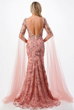 Dusty Rose Tight Fitting Beaded Sexy Dress Mermaid Prom Dress