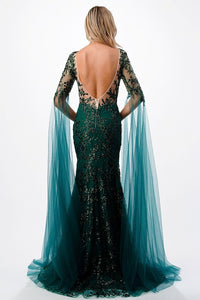 Emerald Tight Fitting Beaded Sexy Dress Mermaid Prom Dress