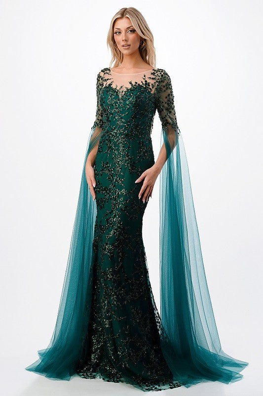 Emerald Tight Fitting Beaded Sexy Dress Mermaid Prom Dress